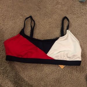 Patriotic Red white & blue bikini top